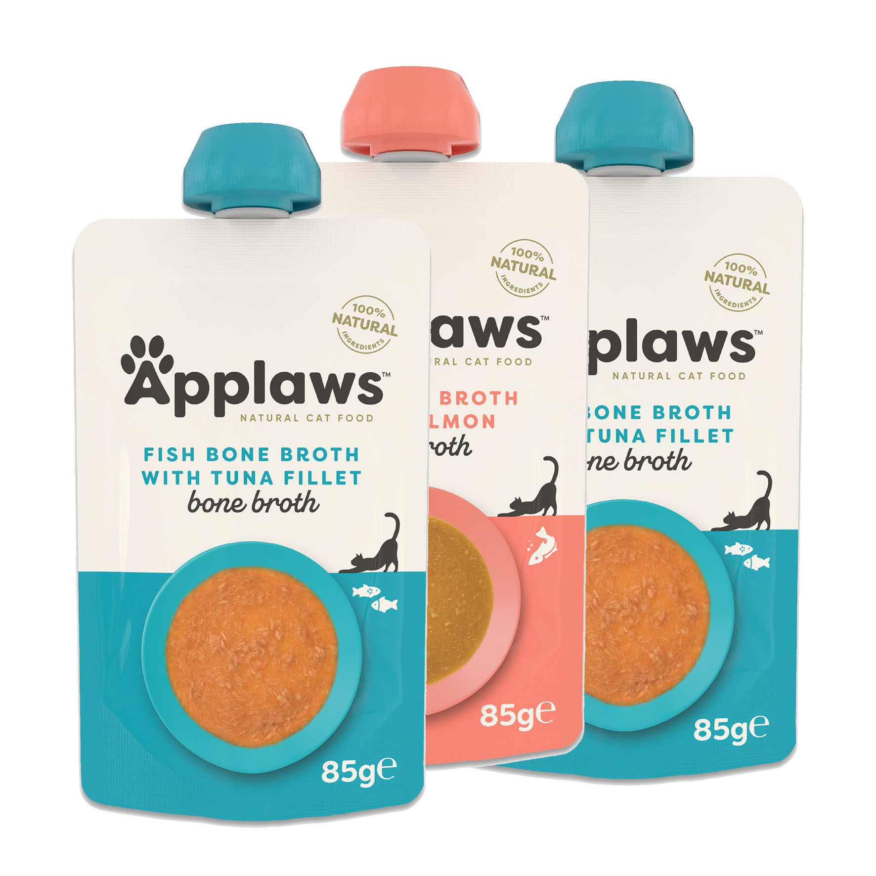 Lot de bouillons de poisson Applaws, 4 x 85 g