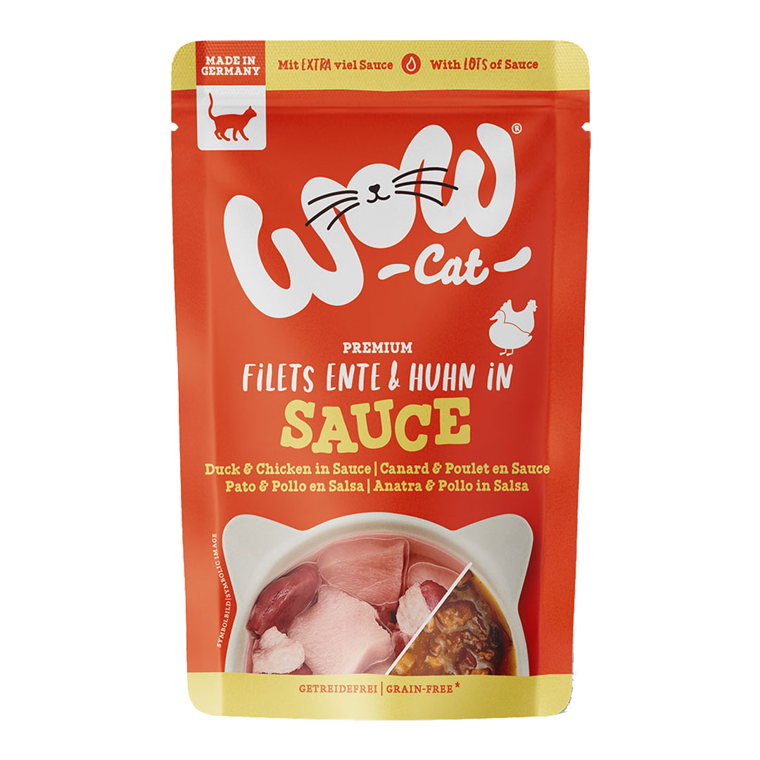 WOW CAT Canard&Poulet en sauce, 85g