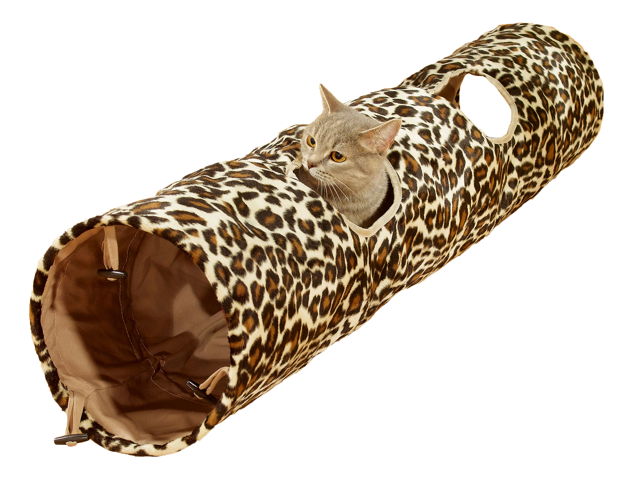 swisspet tunnel froufrou à motif léopard, grand, ∅25x130cm