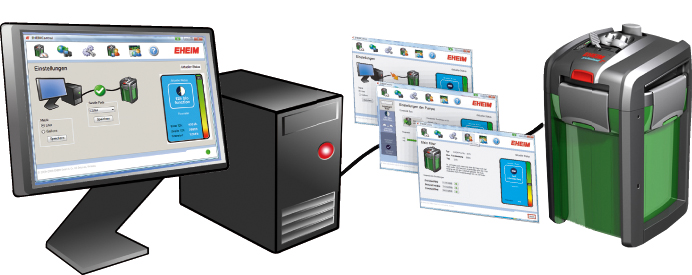 Filtro esterno professionale Eheim 5e 600T Thermo, 1850 l/h, 10-35W, 26.4x26.4x53.4 cm