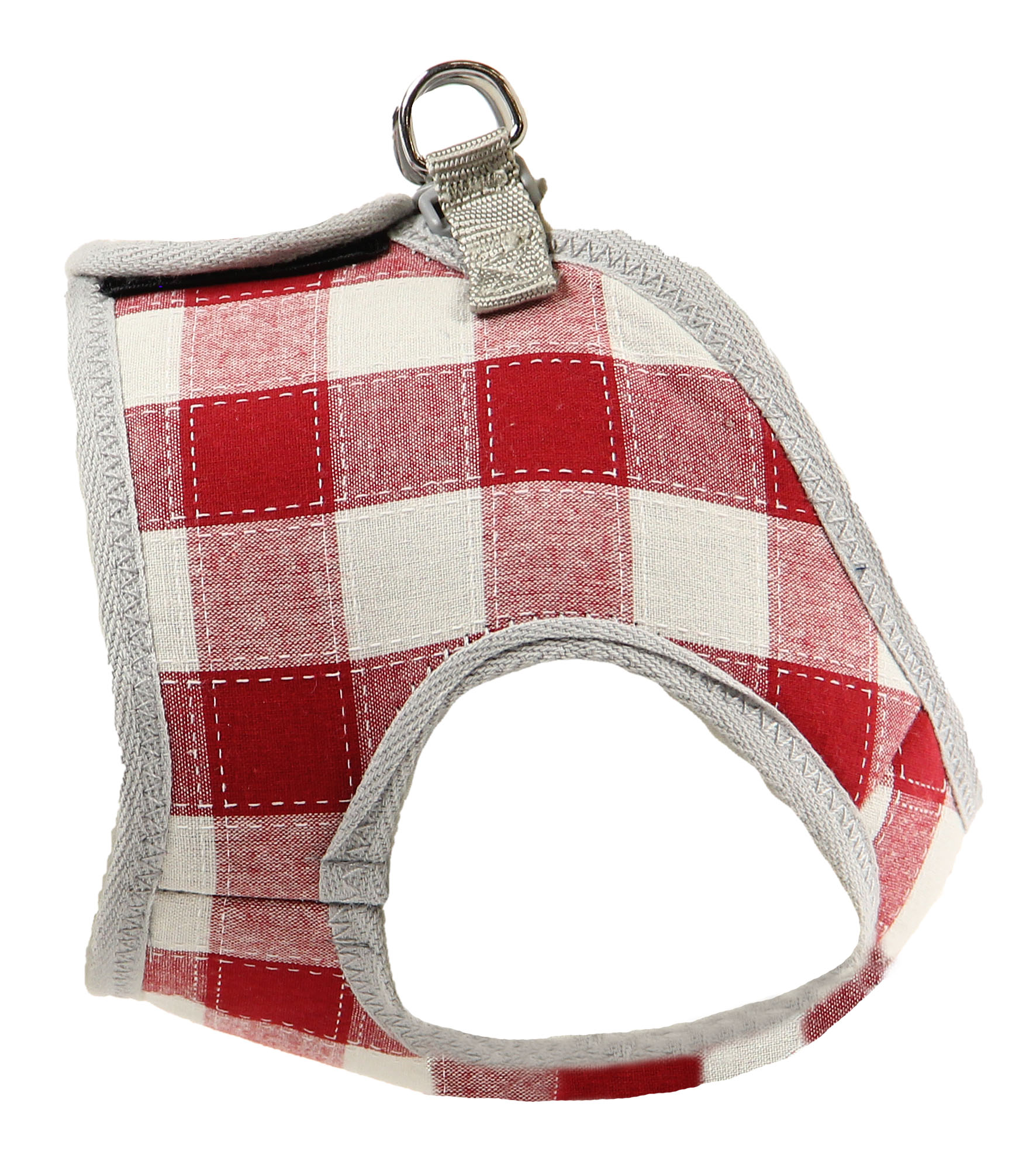 TrendLine Harnais Glasgow, rouge/blanc, M. Cou : 28-33cm ; Taille : 40-44cm ; Longueur dos : 6cm