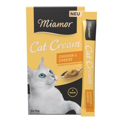 Miamor Cat Cream Poulet + Fromage, 6 x 15 g