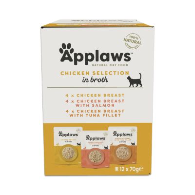 Applaws Multipack Hühnerauswahl in Brühe, 70g