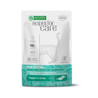 Superior Care "Wet' Kitten System Support Thon & Loup de mer, 70g