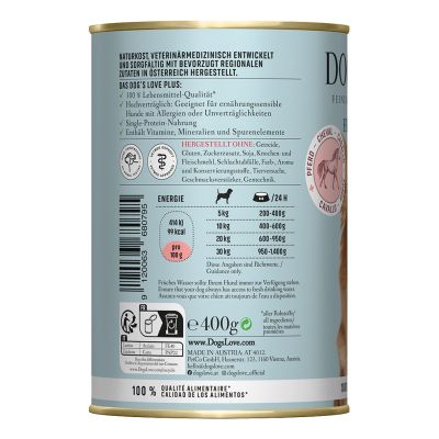 Dog's Love Hypoallergen Pferd, Pastinake & Tomate, 800g