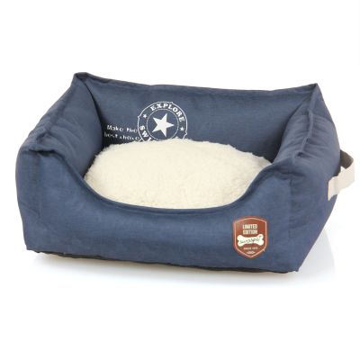 swisspet Bett Denim, blau, S, 45x40x20cm