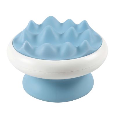 M-Pets Massage Soft Comb - Grobe Zähne, blau & weiss, 8 x 5,4 (H) cm