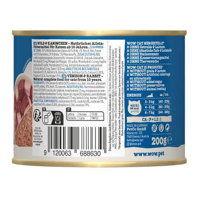 WOW Senior Gibier & Lapin, 200g