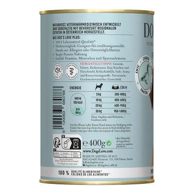 Dog's Love Hypoallergen mit Ente, Topinambur und Karotte, 800g