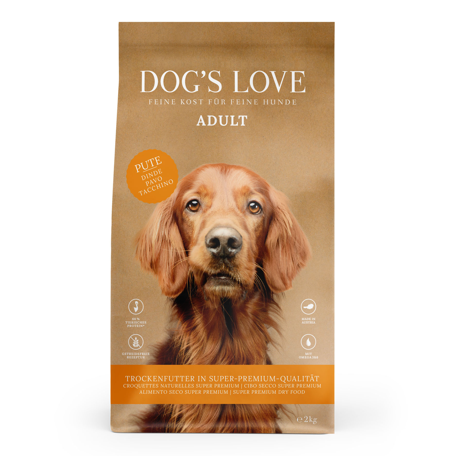DOG'S LOVE Truthahn, Süsskartoffel & Preiselbeeren 2kg