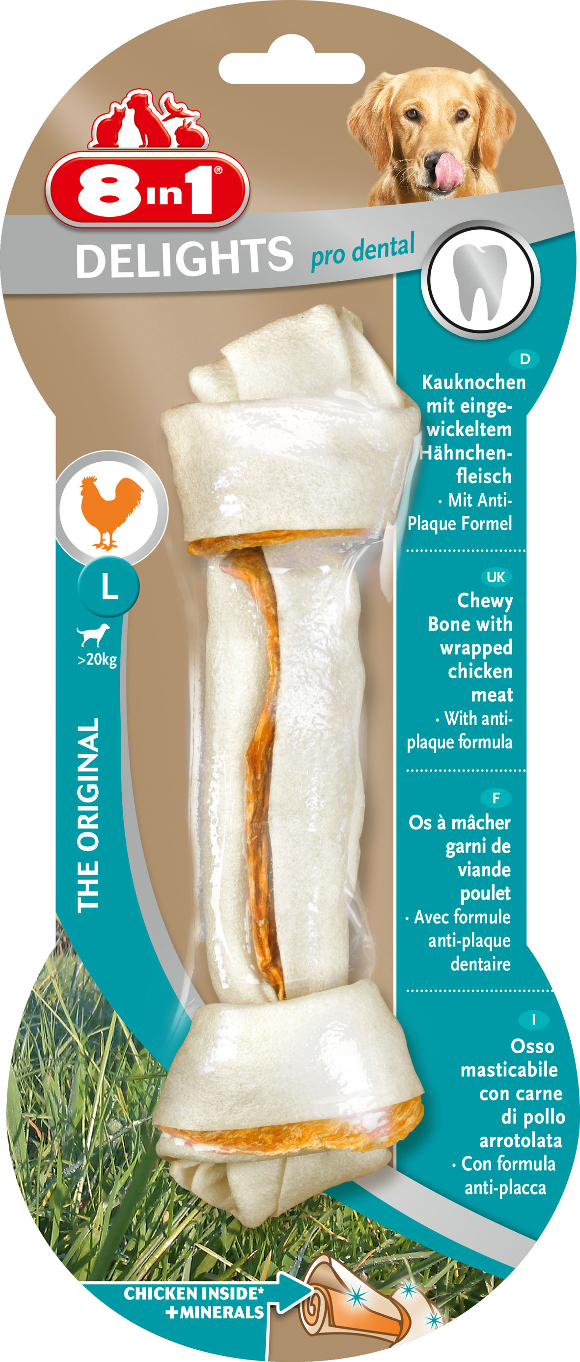 8in1 Delights Pro Dental Kauknochen