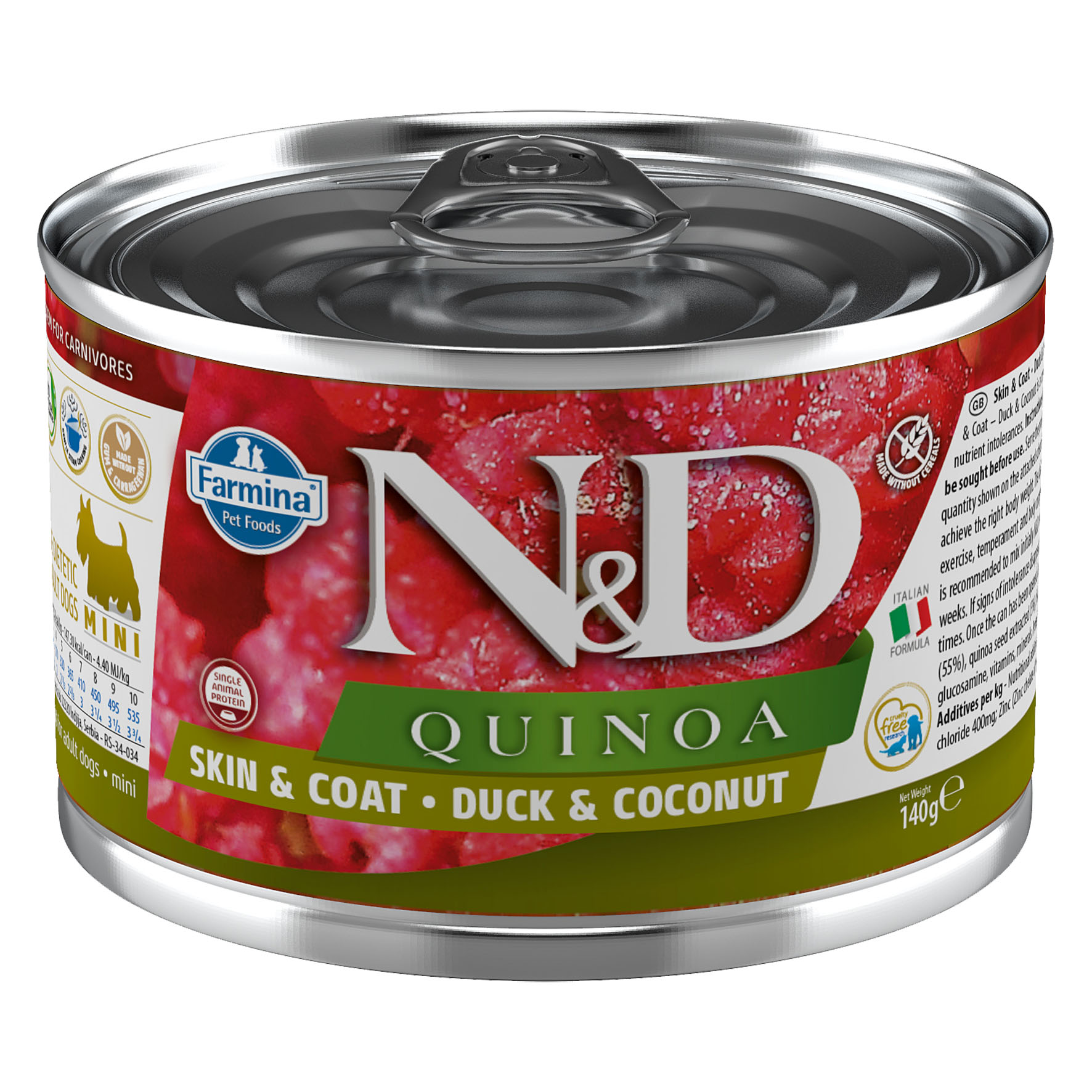 Farmina Dog Quinoa Skin & Coat Ente & Kokosnuss, 140g