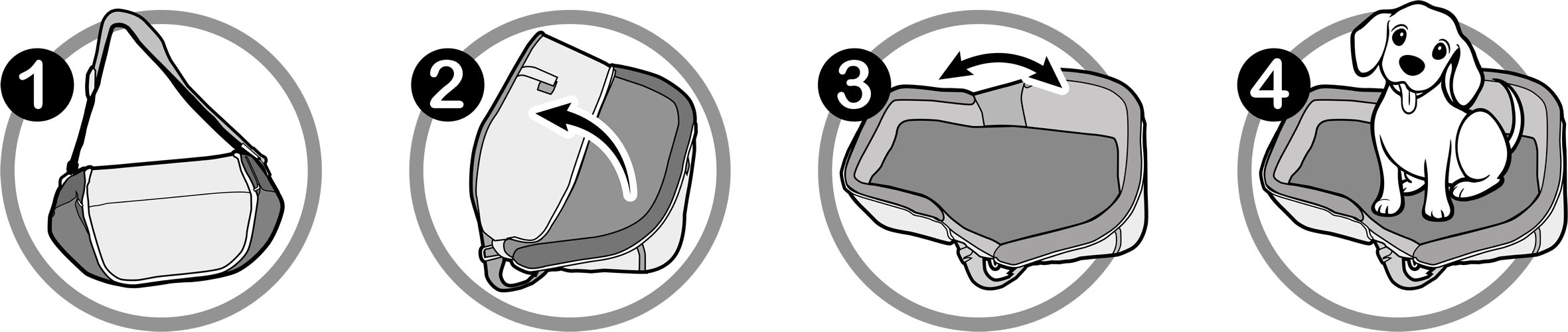 swisspet Lettino da viaggio Aduno 80x38x14cm