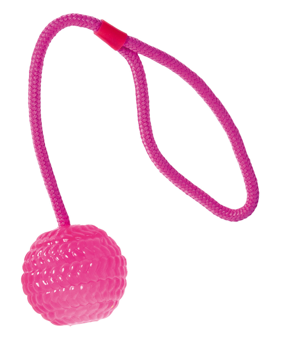 swisspet balle avec corde pour lancer, rose vif