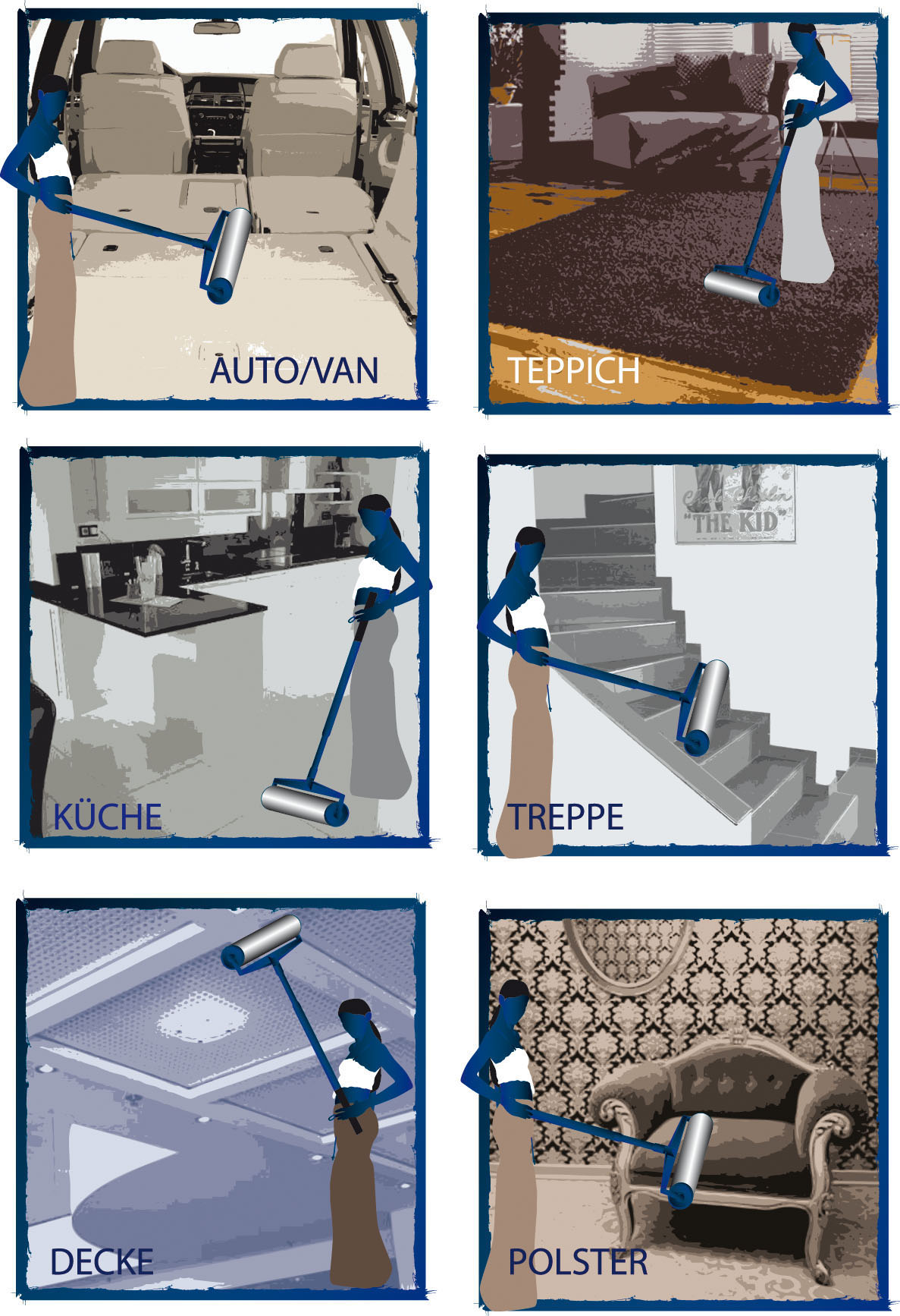 swisspet Rouleau adhésif pour sols et meubles