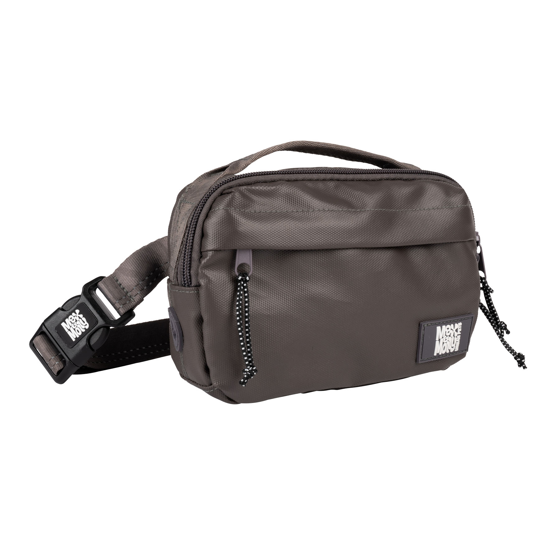 Max&Moll Hundetasche Matrix 2.0 stein, L:18cm H:12cm B:6cm, Gurtt:125cm