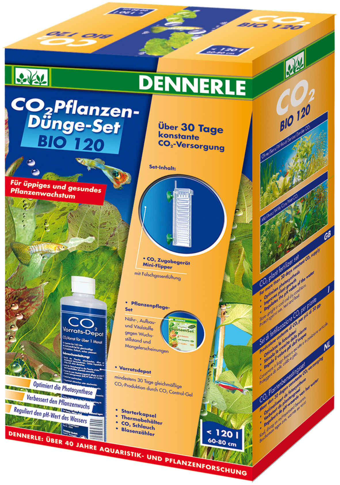 Dennerle Bio-CO2 Pflanzen-Dünge-Set bis 120 Liter