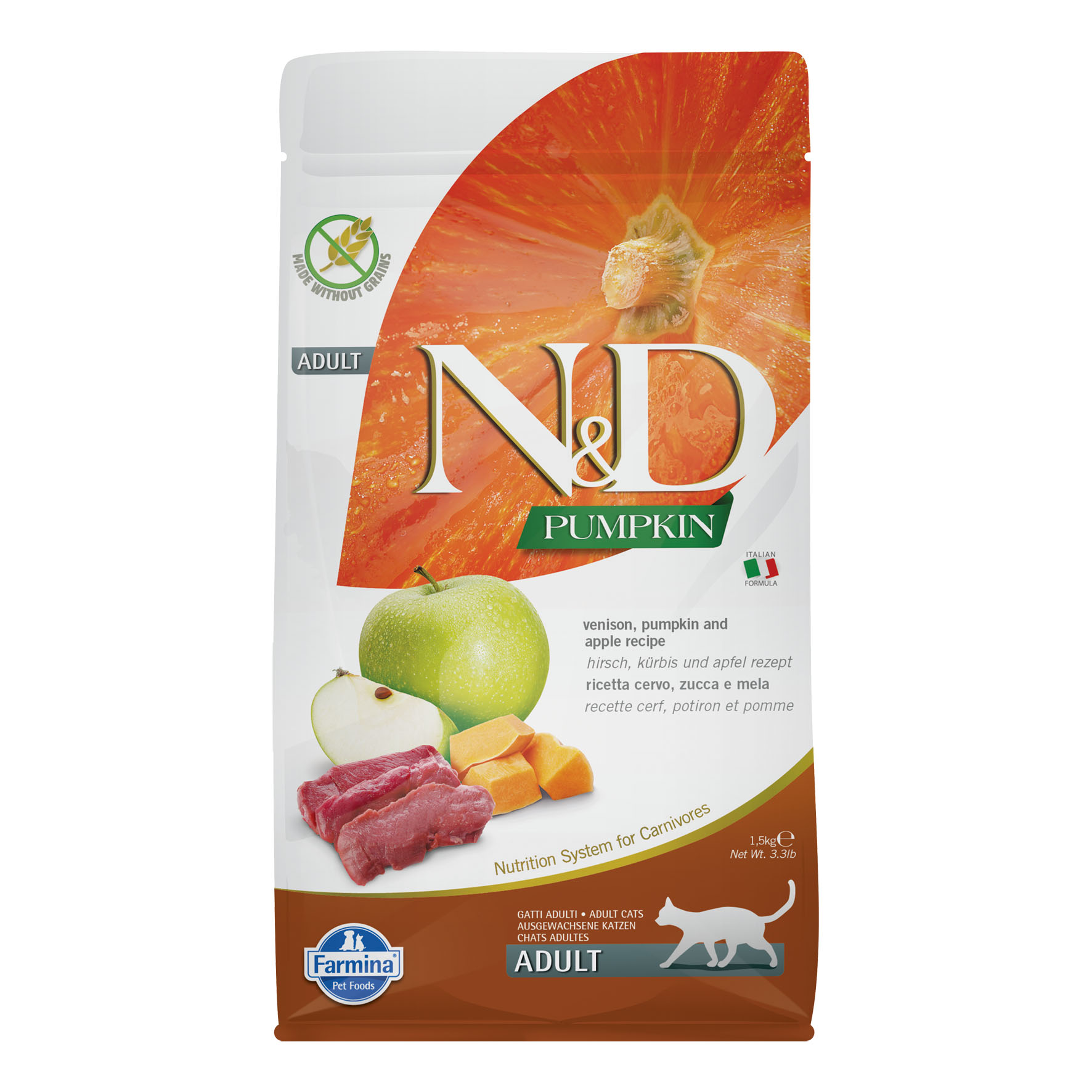 Farmina Cat Hirsch & Apfel ADULT, 1.5kg