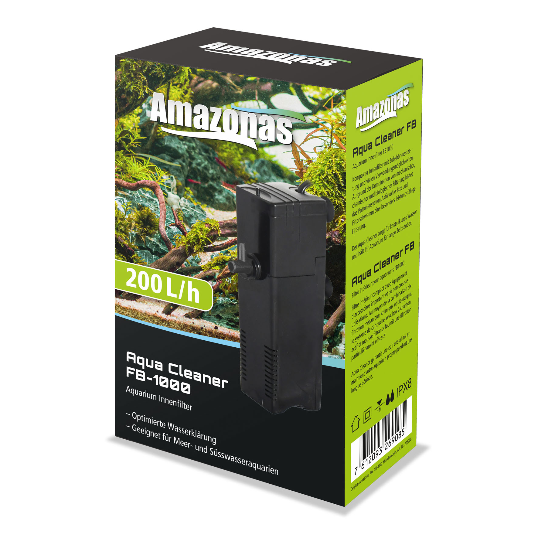 Amazonas Innenfilter Aqua Cleaner FB-1000F, 200L/h