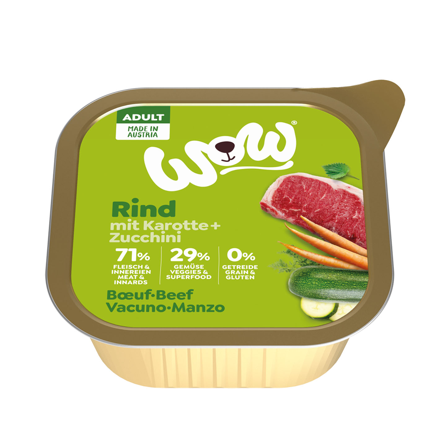 WOW Adult boeuf avec carottes, 150g