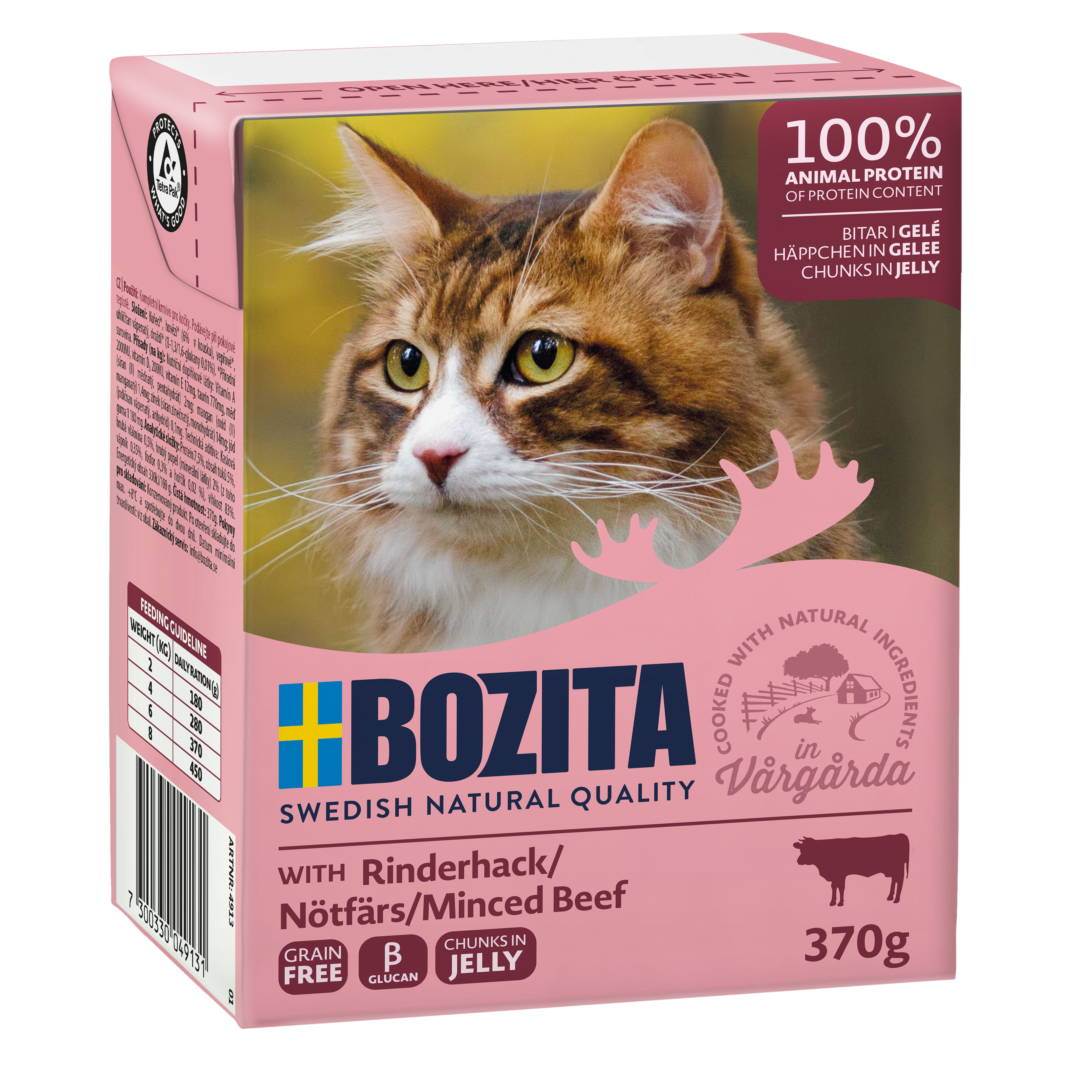 Bozita Häppchen in Gelee mit Rinderhack, 370g