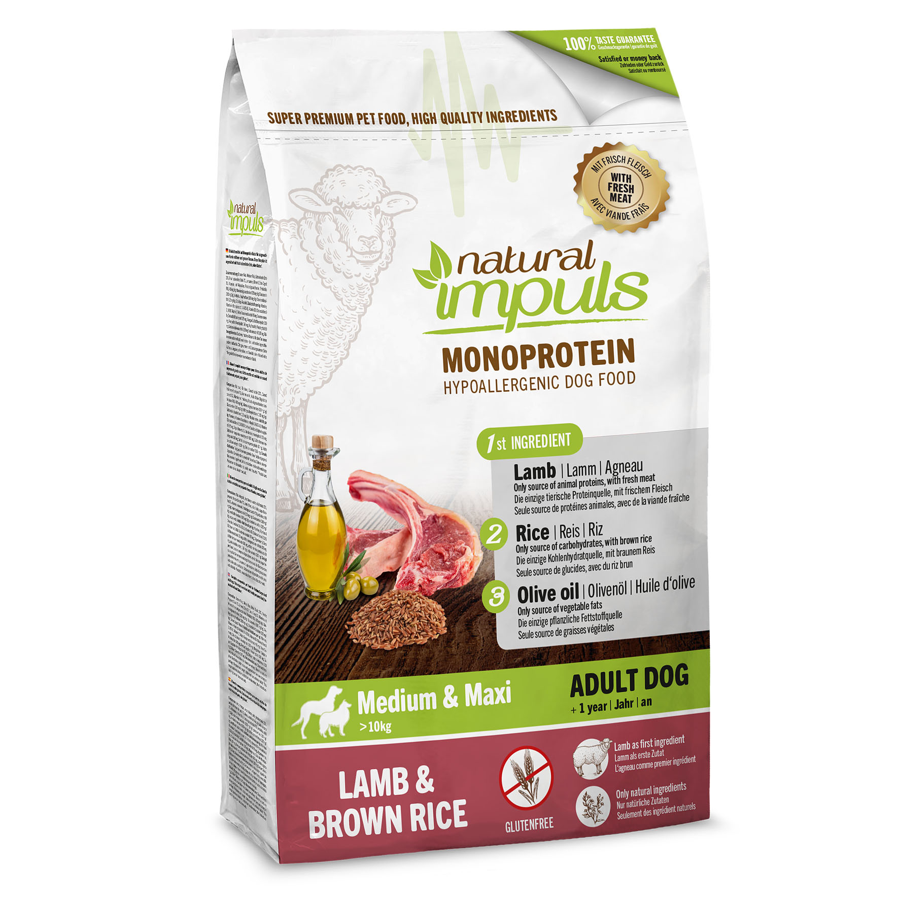 Natural Impuls Adult Lamm mit braunem Reis