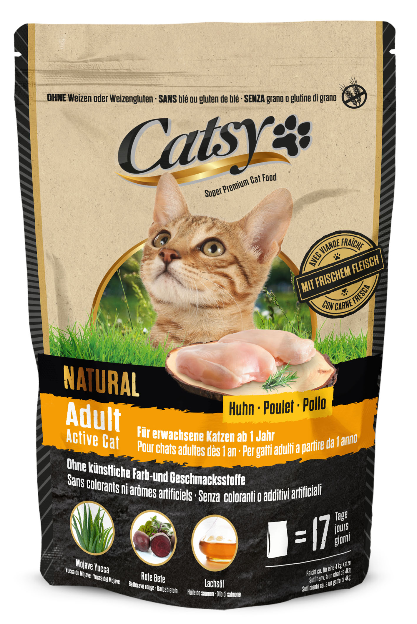 Catsy Adult Active Cat mit Huhn, 1kg