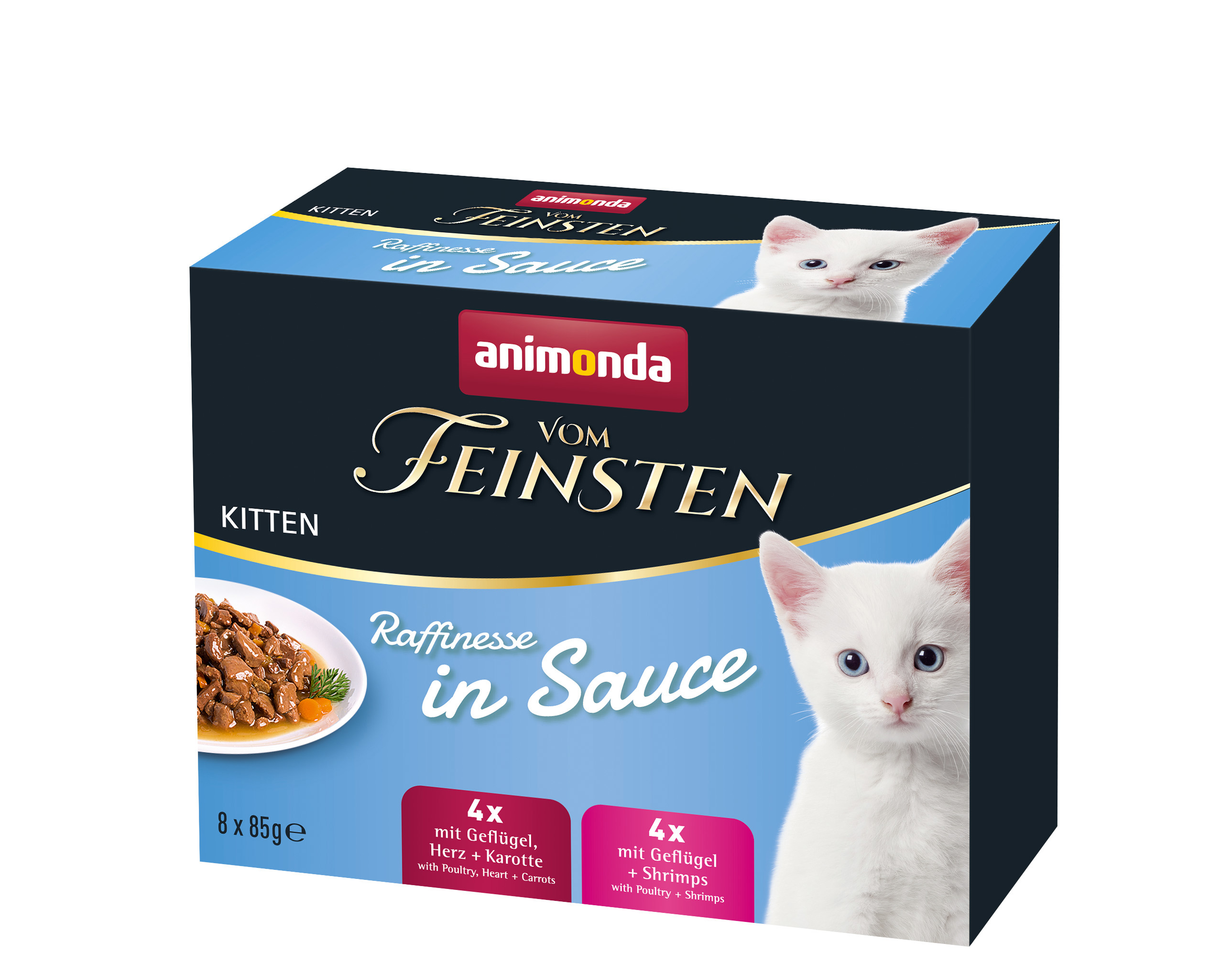 Vom Feinsten Kitten Raffinesse in Sauce Kitten 8 x 85g Mixpack