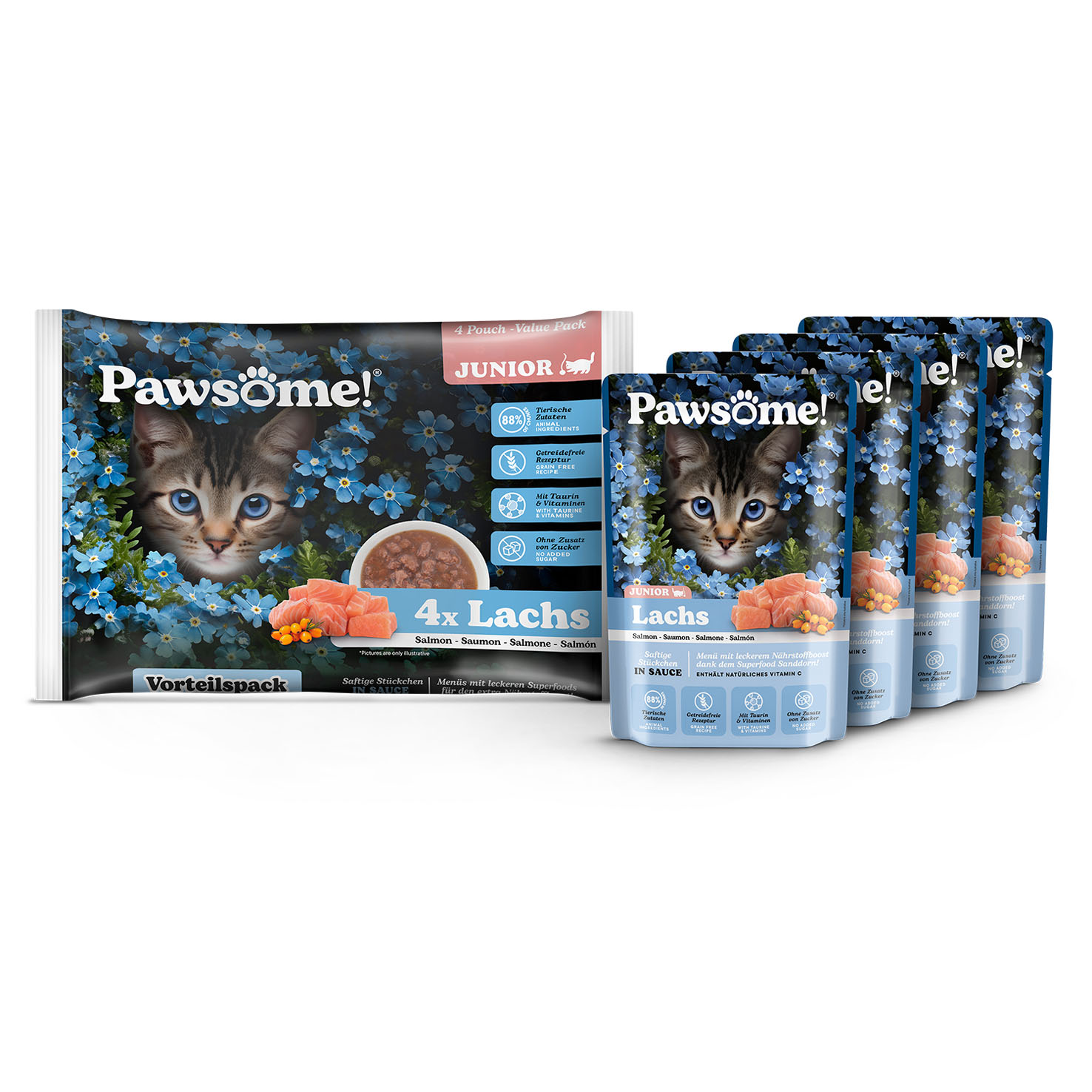 Pawsome Kitten Lachs 4x85g