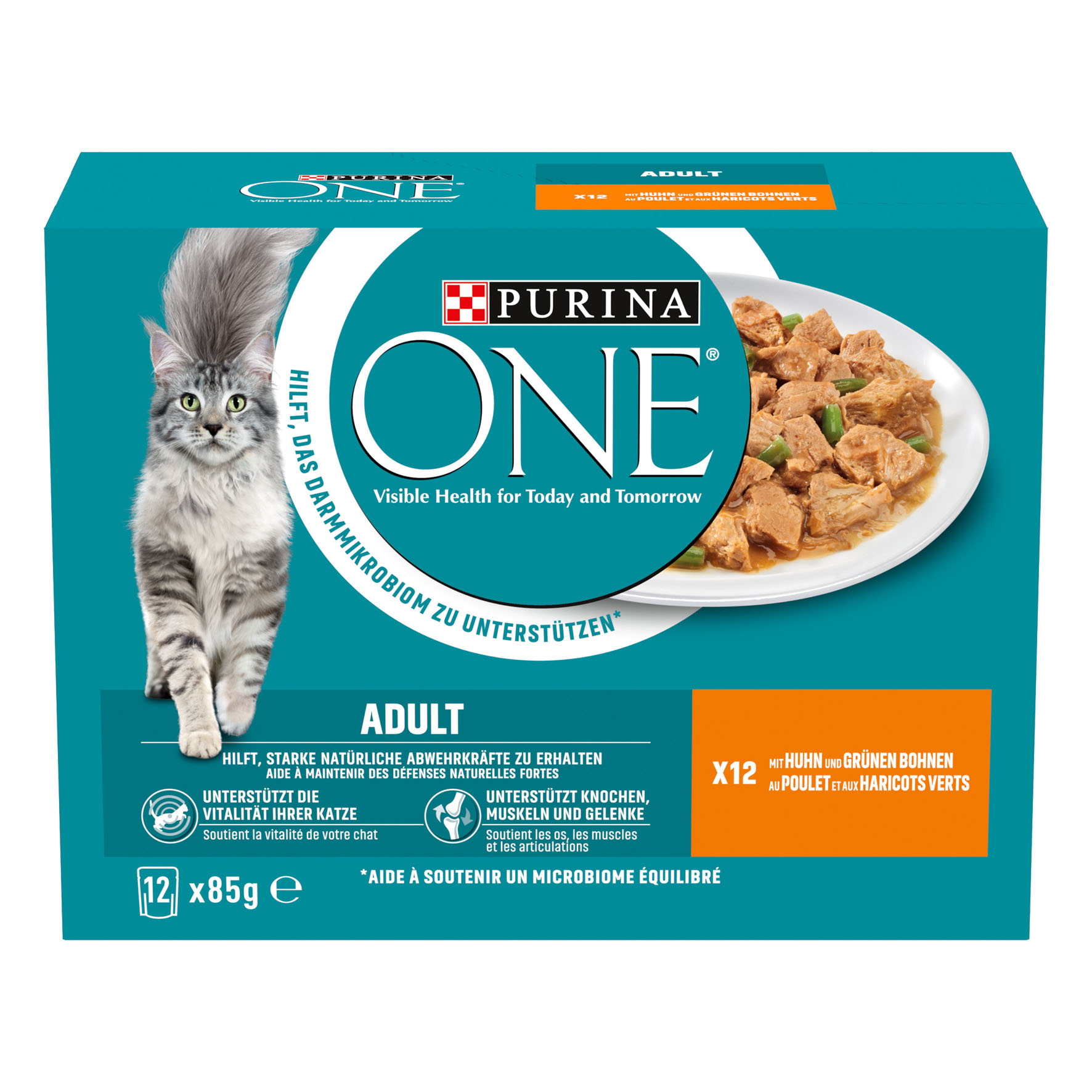 Purina ONE Adult Huhn, 12x85g