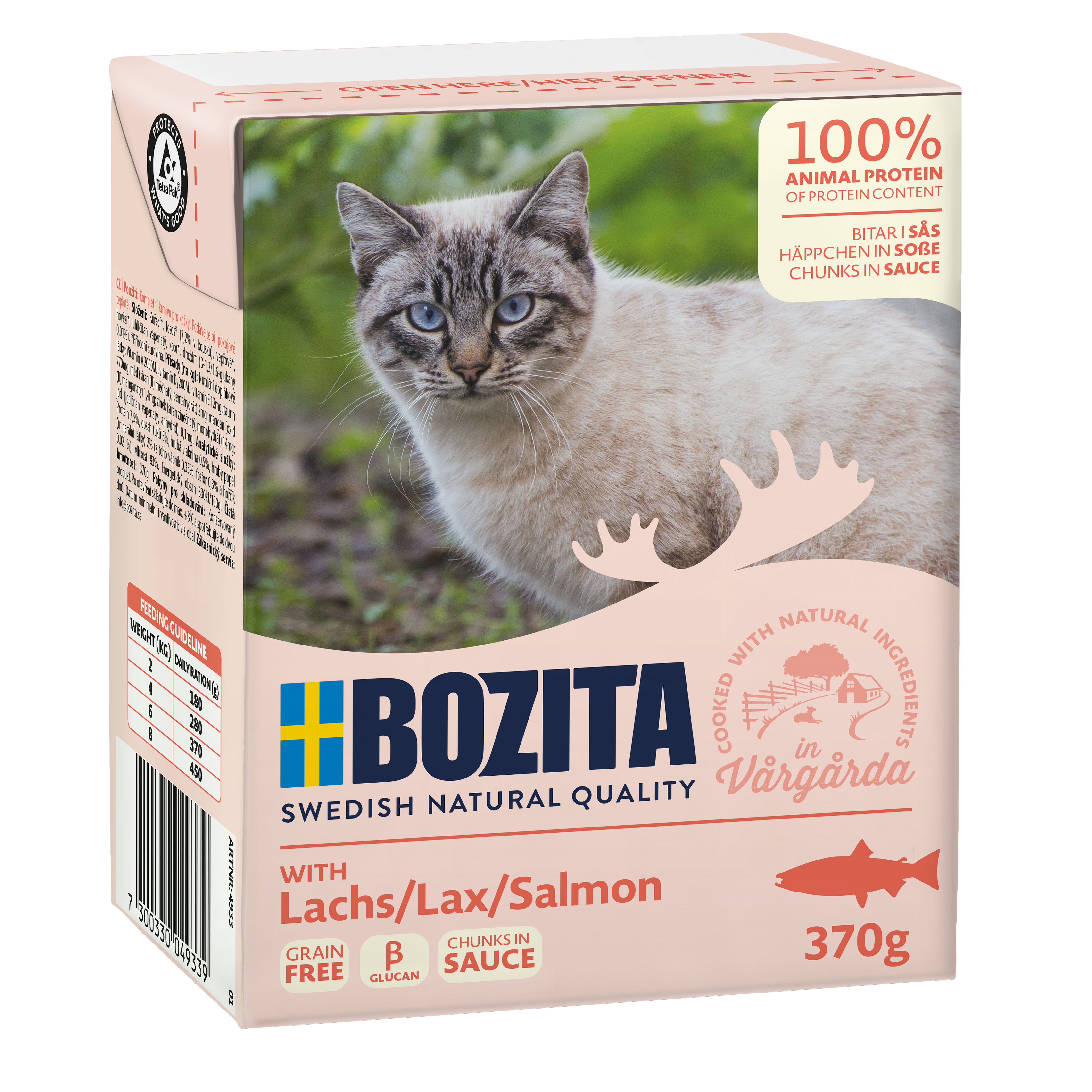 Bozita Bouchées en sauce avec saumon, 370g