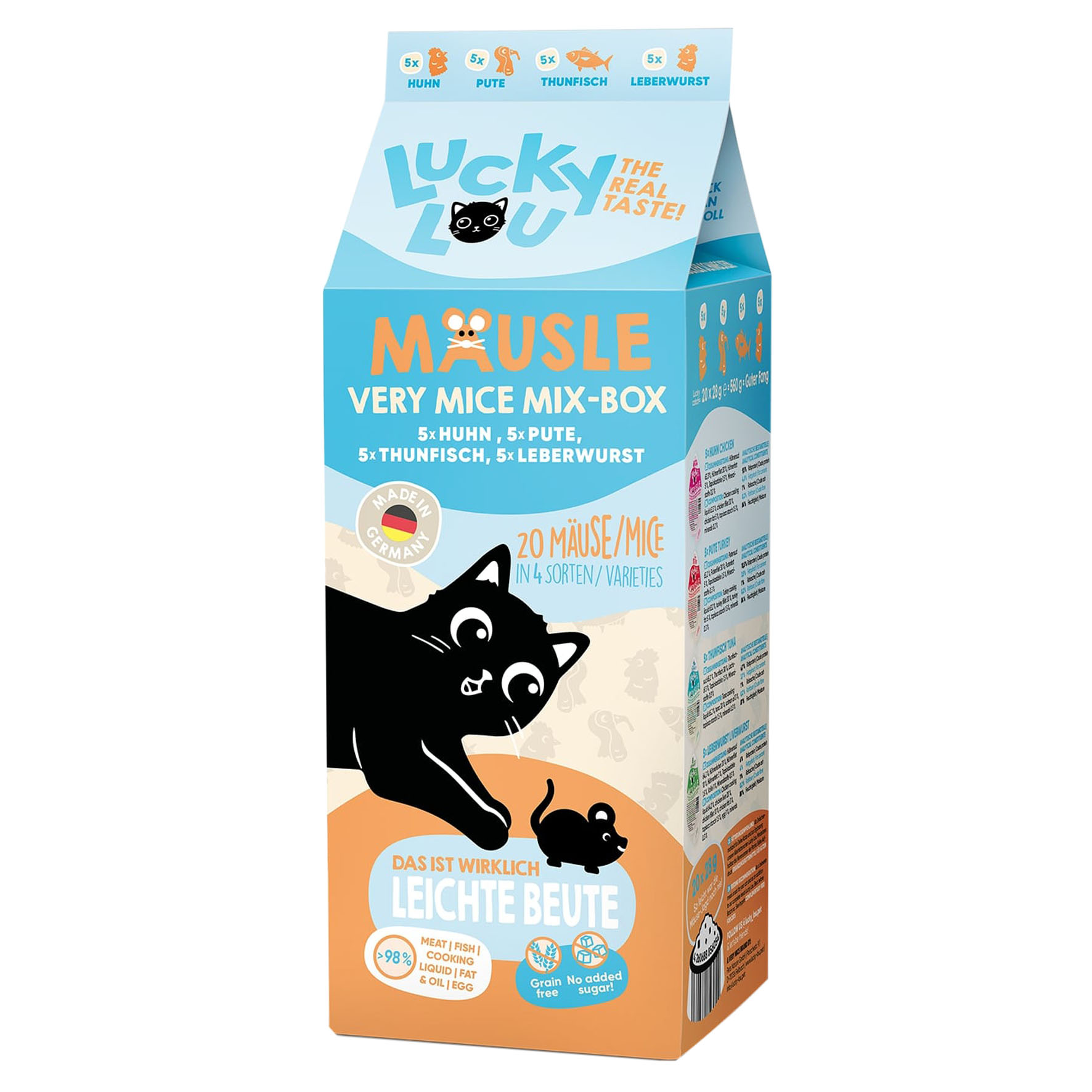 Lucky Lou Mäusle Multipack, 20x28g, 4 Sorten à 5 Stk.