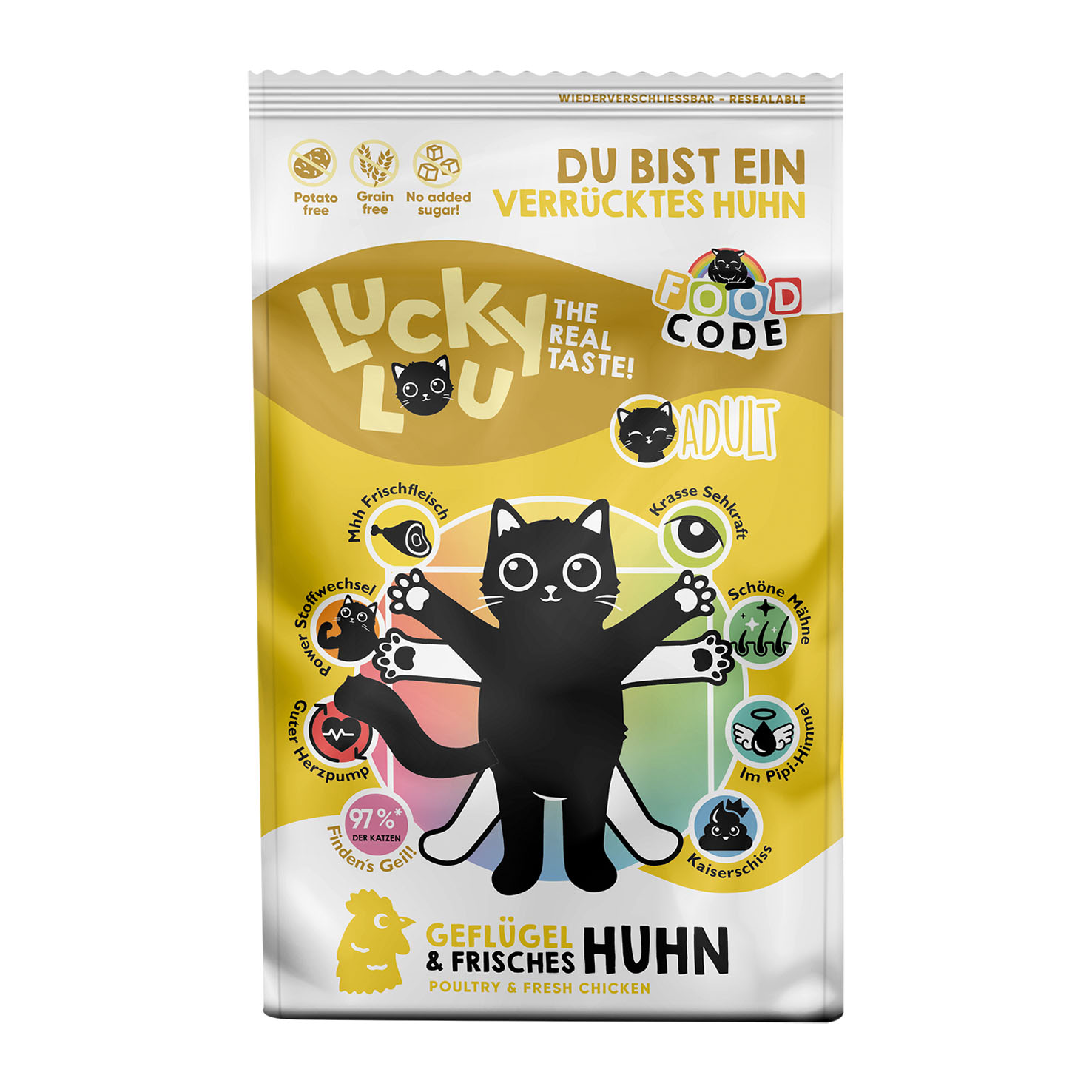 Lucky Lou Adult volaille & poulet, 750g