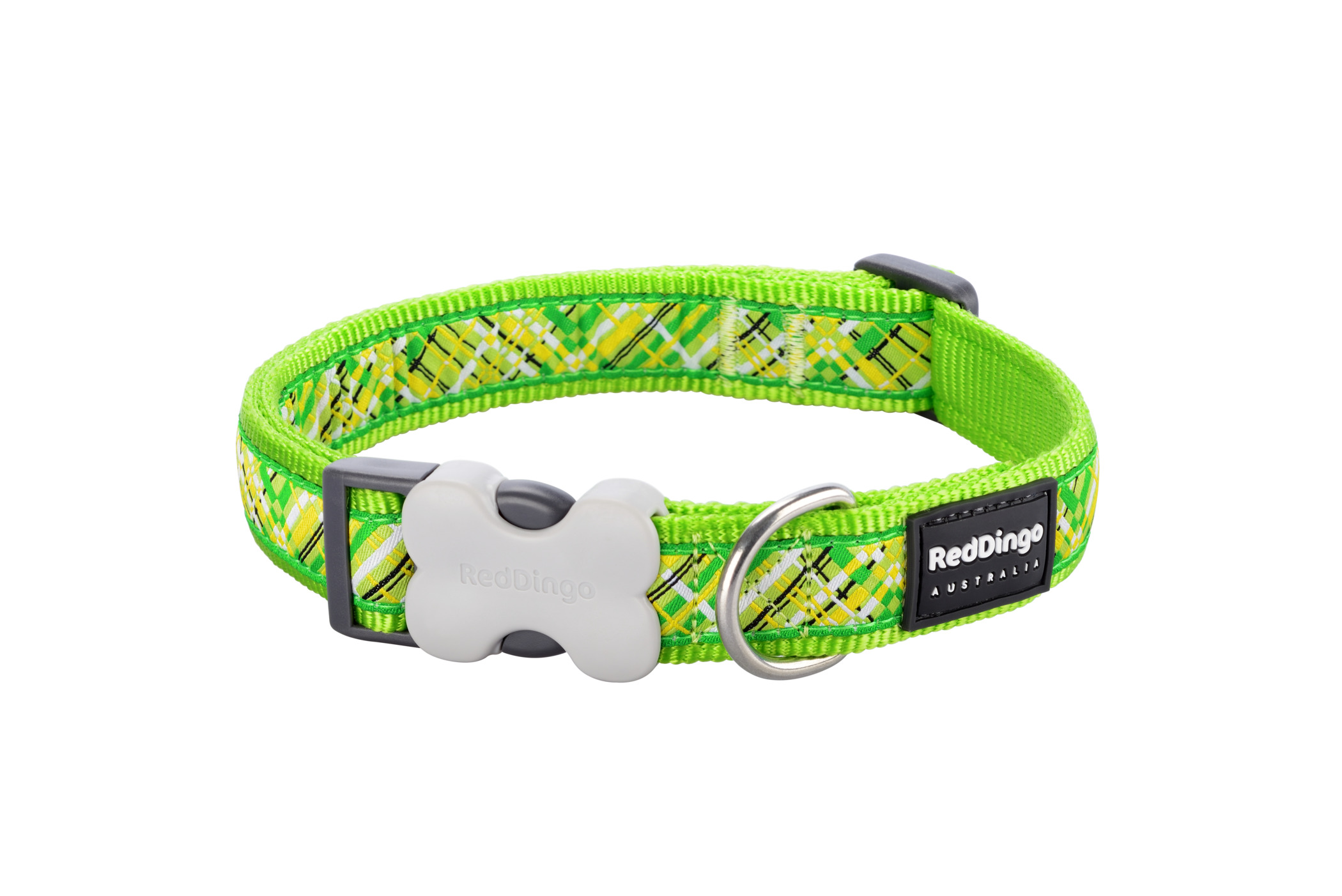 RedDingo Halsband Design Flanno Lime Grün M