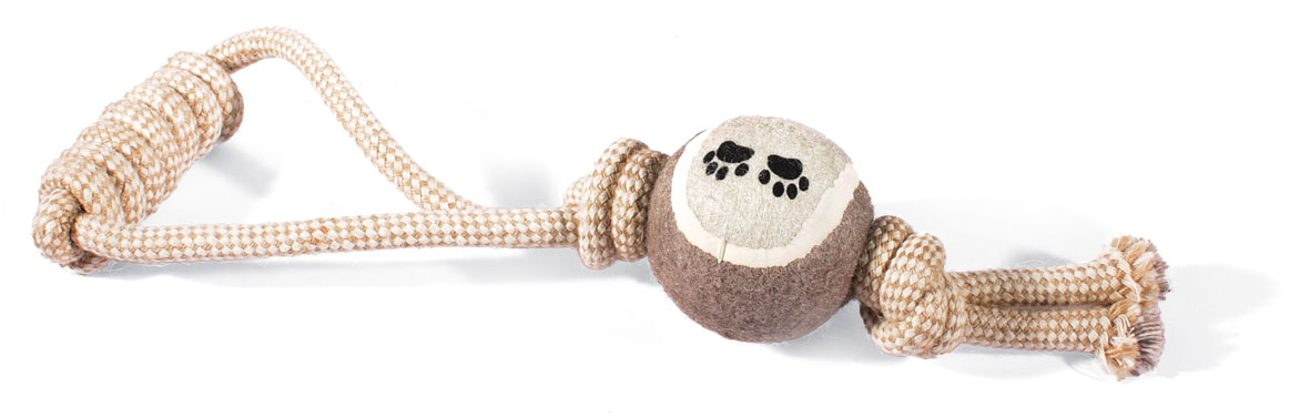 swisspet Natur-Spielzeug Tennisball an Schlaufe, ø6x35cm