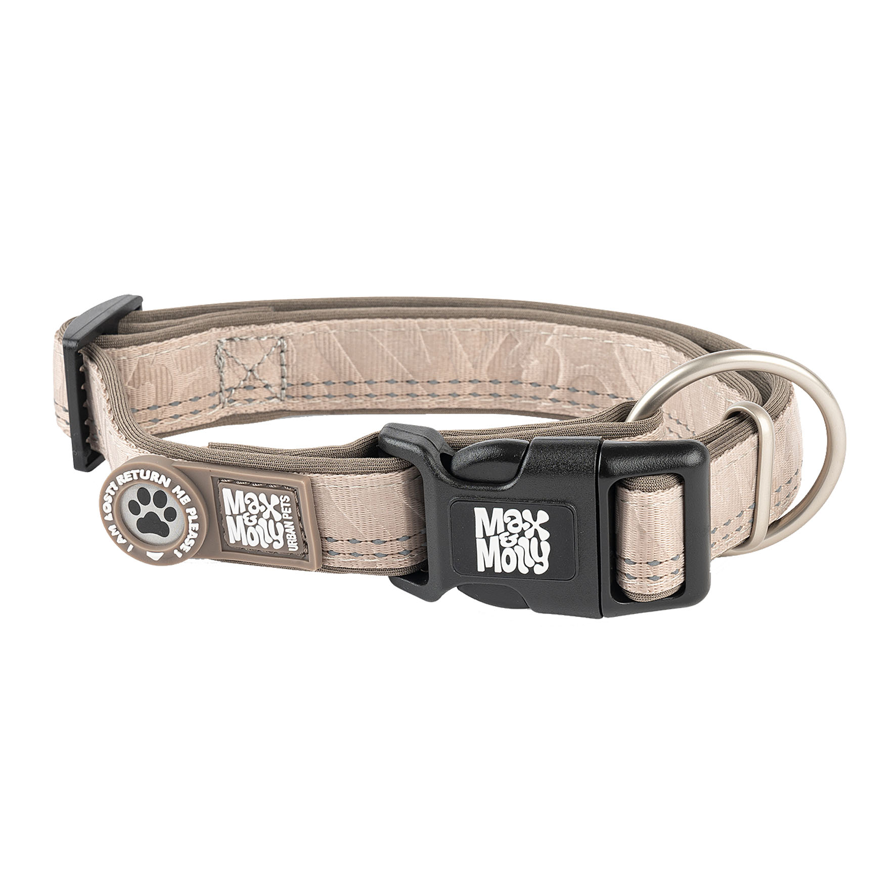Max&Molly Smart ID Collar sand/M, 2cmx34-55cm