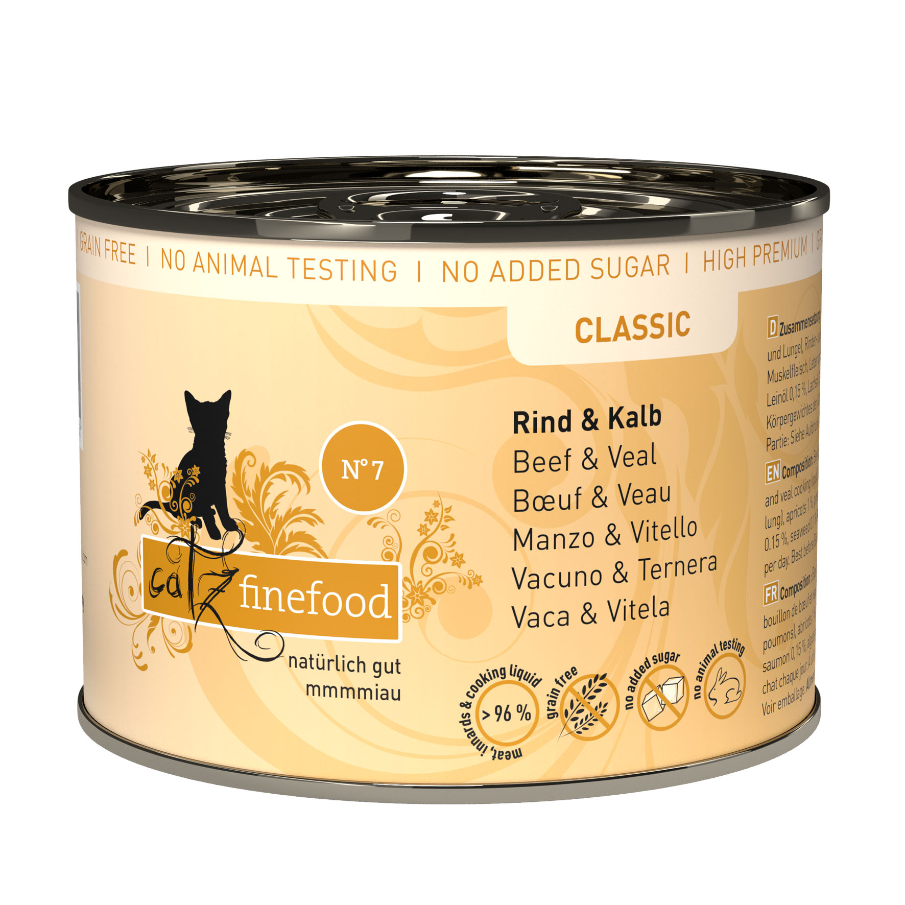 Catz Finefood No. 7 con carne di vitello, 200g