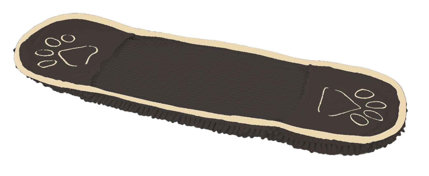 Chiffon de séchage et d'entretien Chenille Plus, brun/patte beige