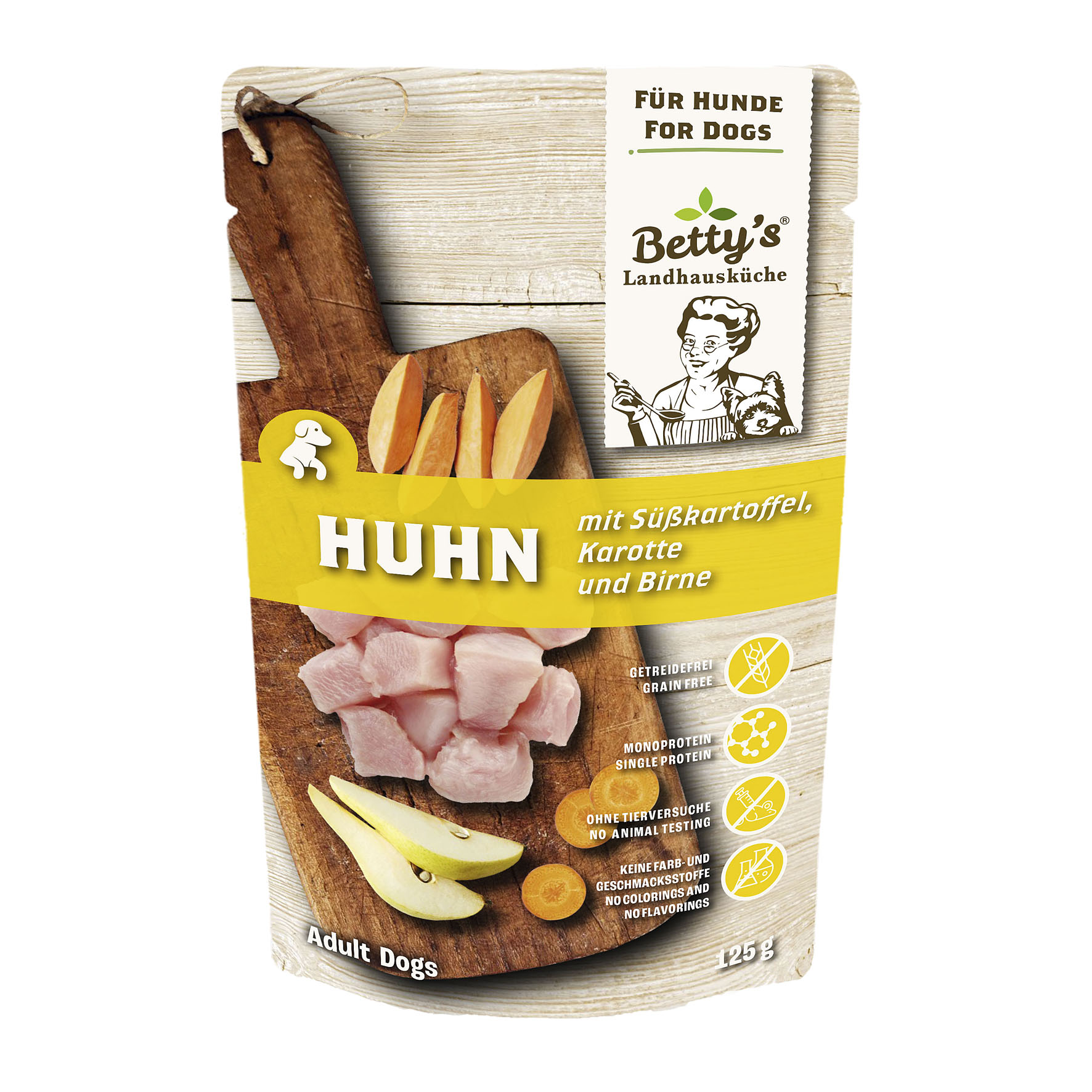 Betty's Cuisine de Campagne Poulet & Patates douces, 125g