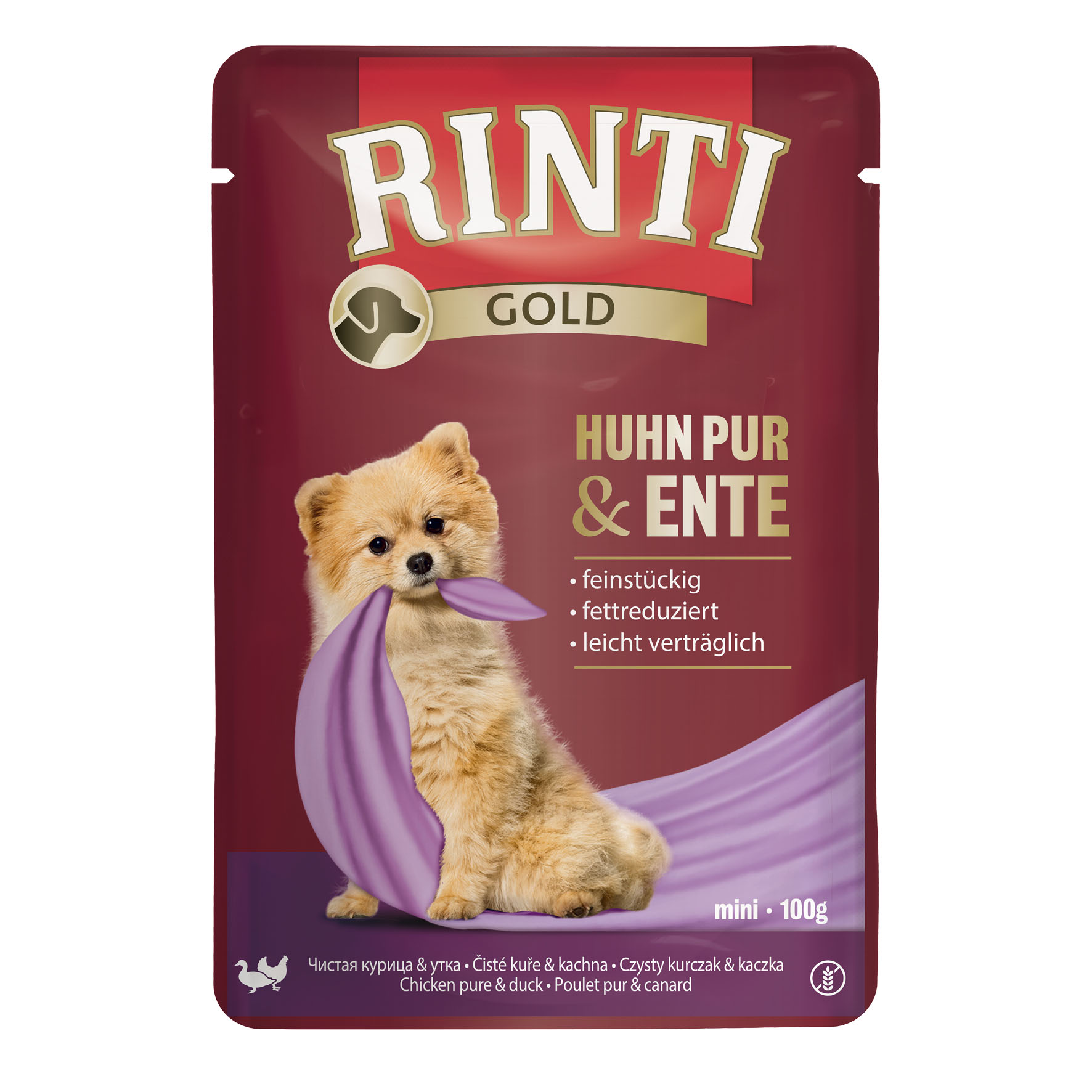 Rinti Gold Mini PUR Poulet & canard, 100g