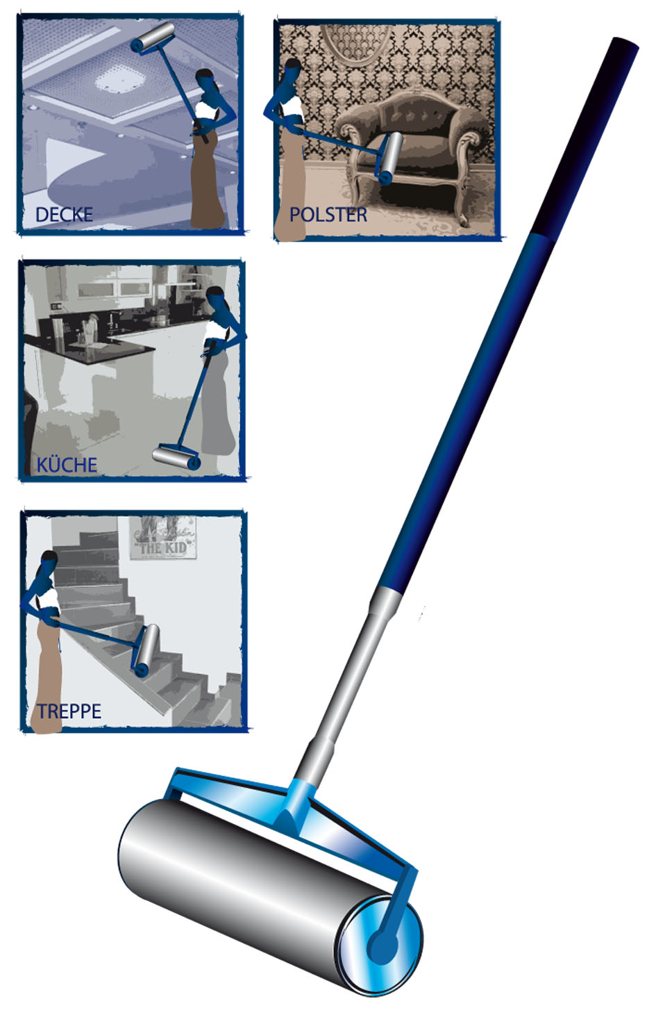 swisspet Rouleau adhésif pour sols et meubles