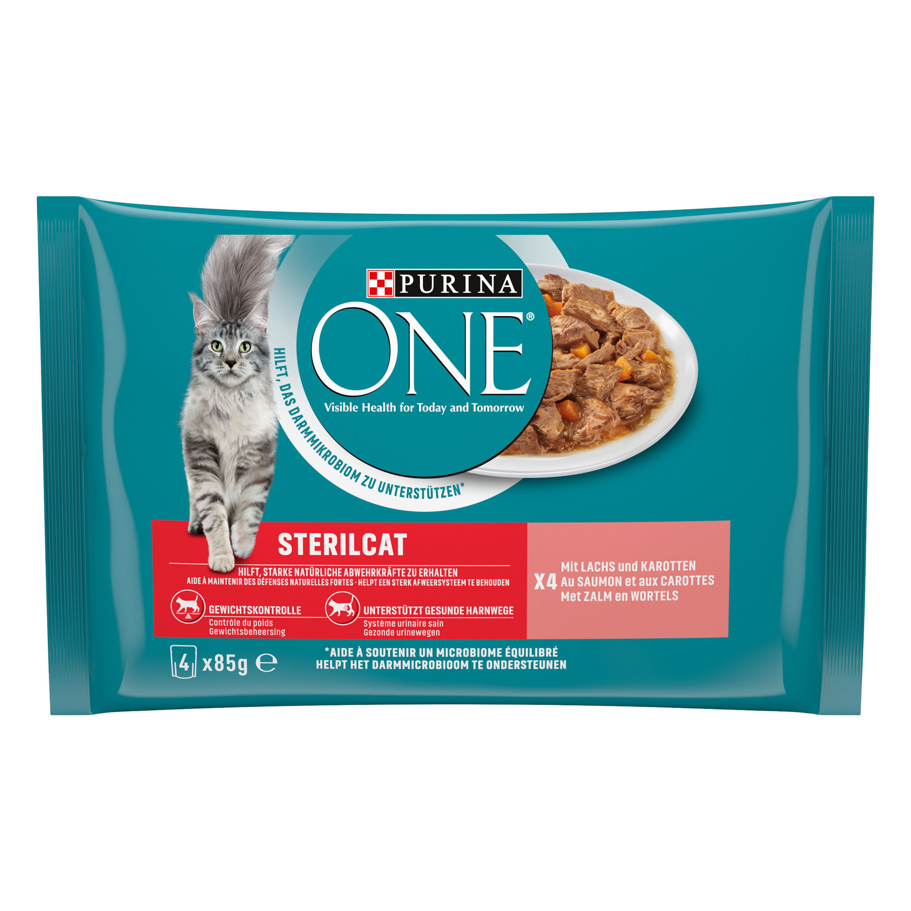 Purina ONE Sterilcat Lachs, 4x85g
