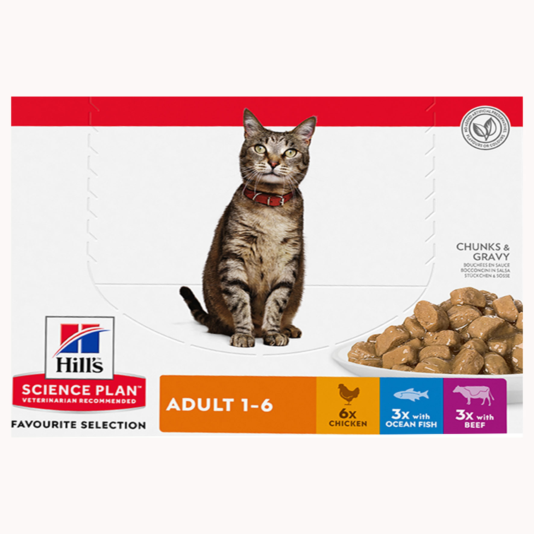 Hill's Science Plan Adult Optimal Care, Chicken, Fish & Beef, 12x85g