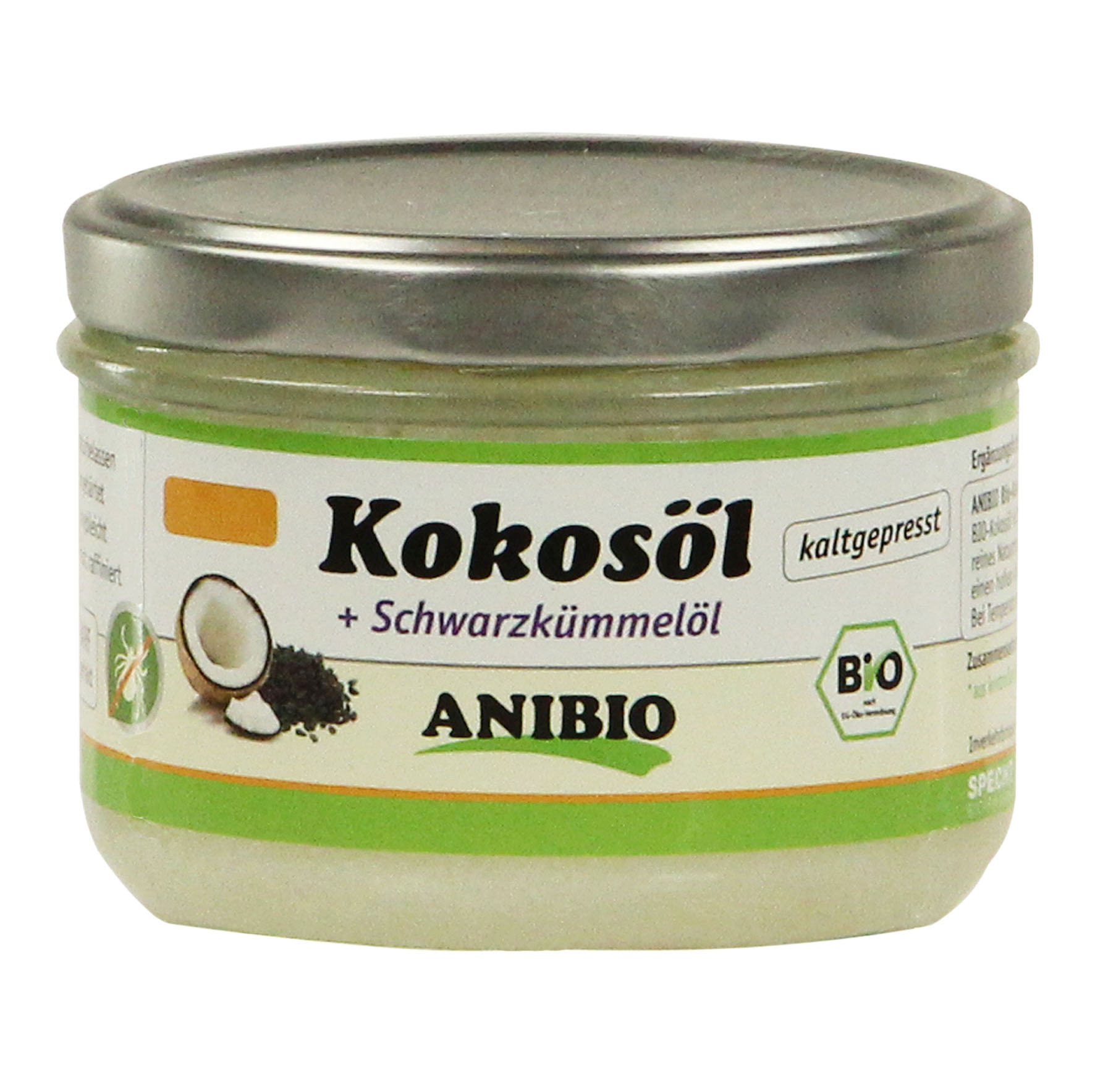 Anibio Kokosöl & Schwarzkümmelöl, 200ml