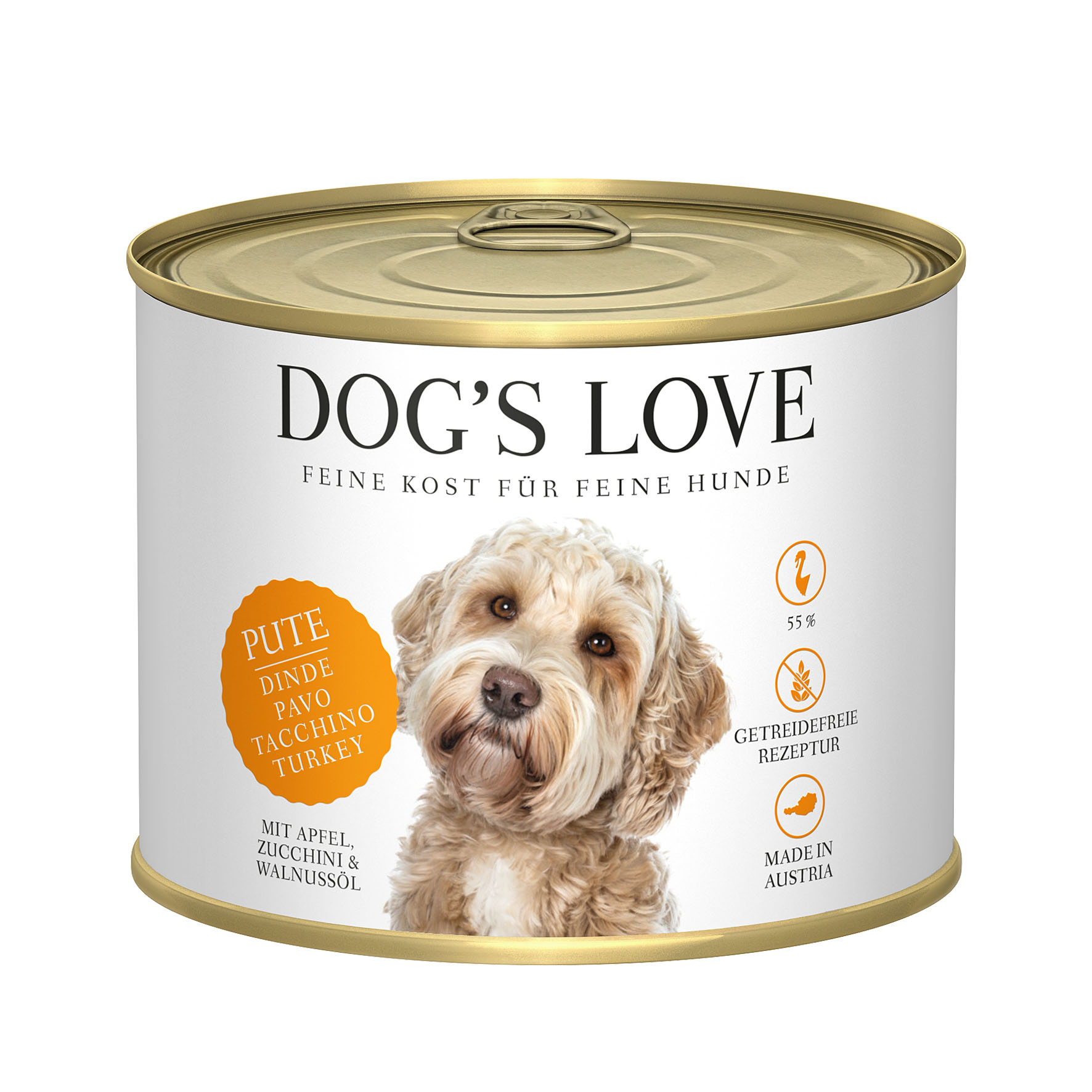 Dog‘s Love Classic Adult Truthahn, Apfel, Zucchini & Walnussöl, 200g