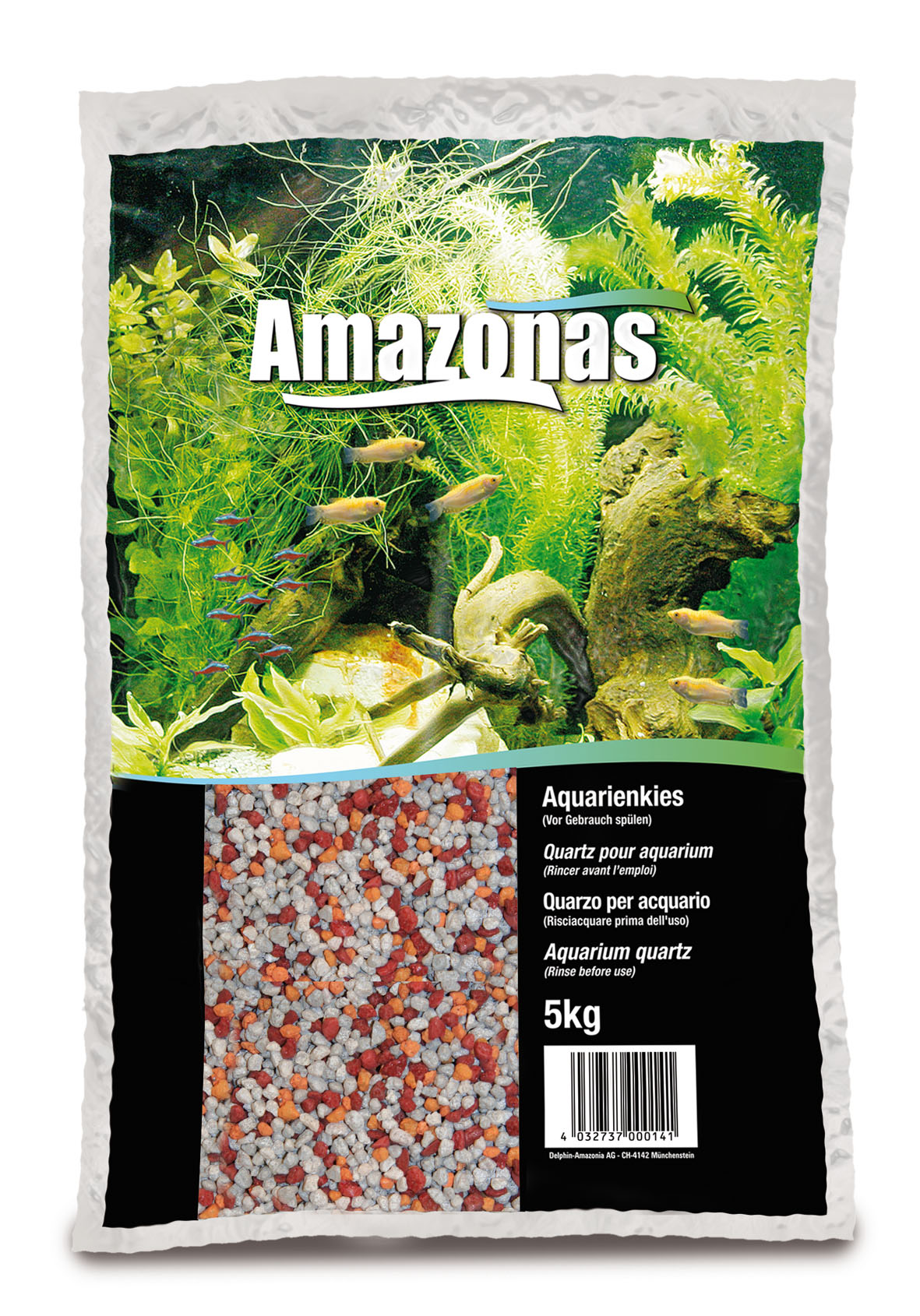 Amazonas gravier quartzique Sunrise, 2-3mm, 5kg