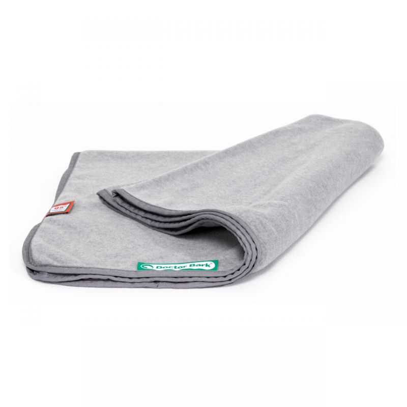 DoctorBark Kuscheldecke hellgrau M, Red Label fleece ca. 100x70cm