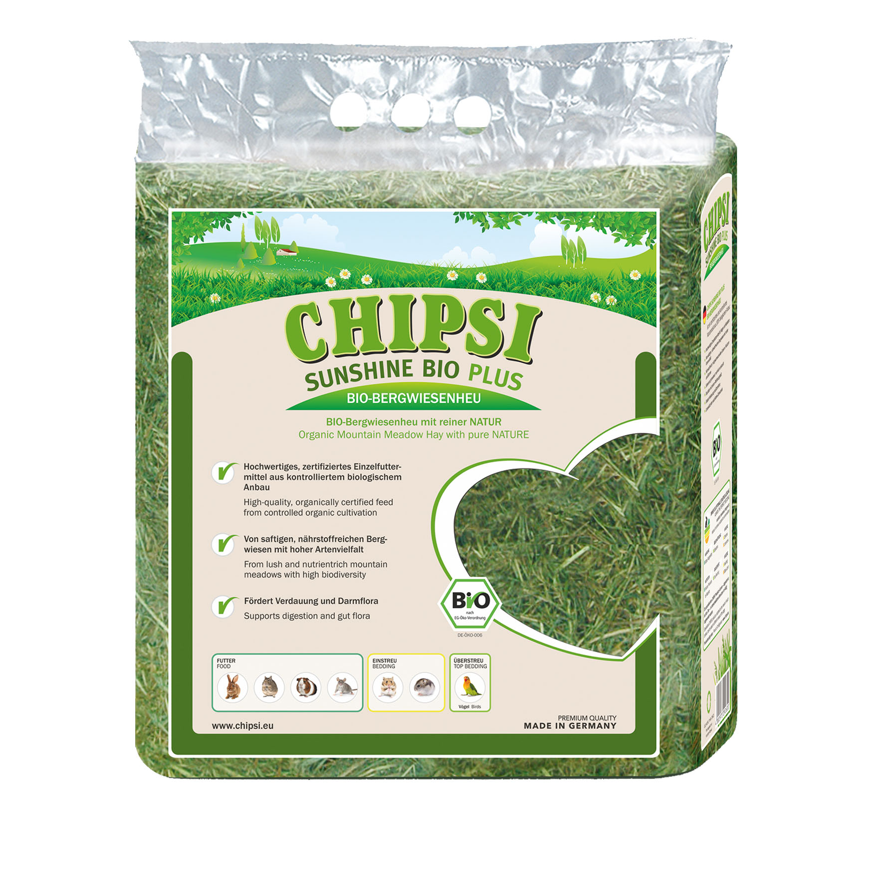 Chipsi Sunshine BIO Bergwiesenheu 600g