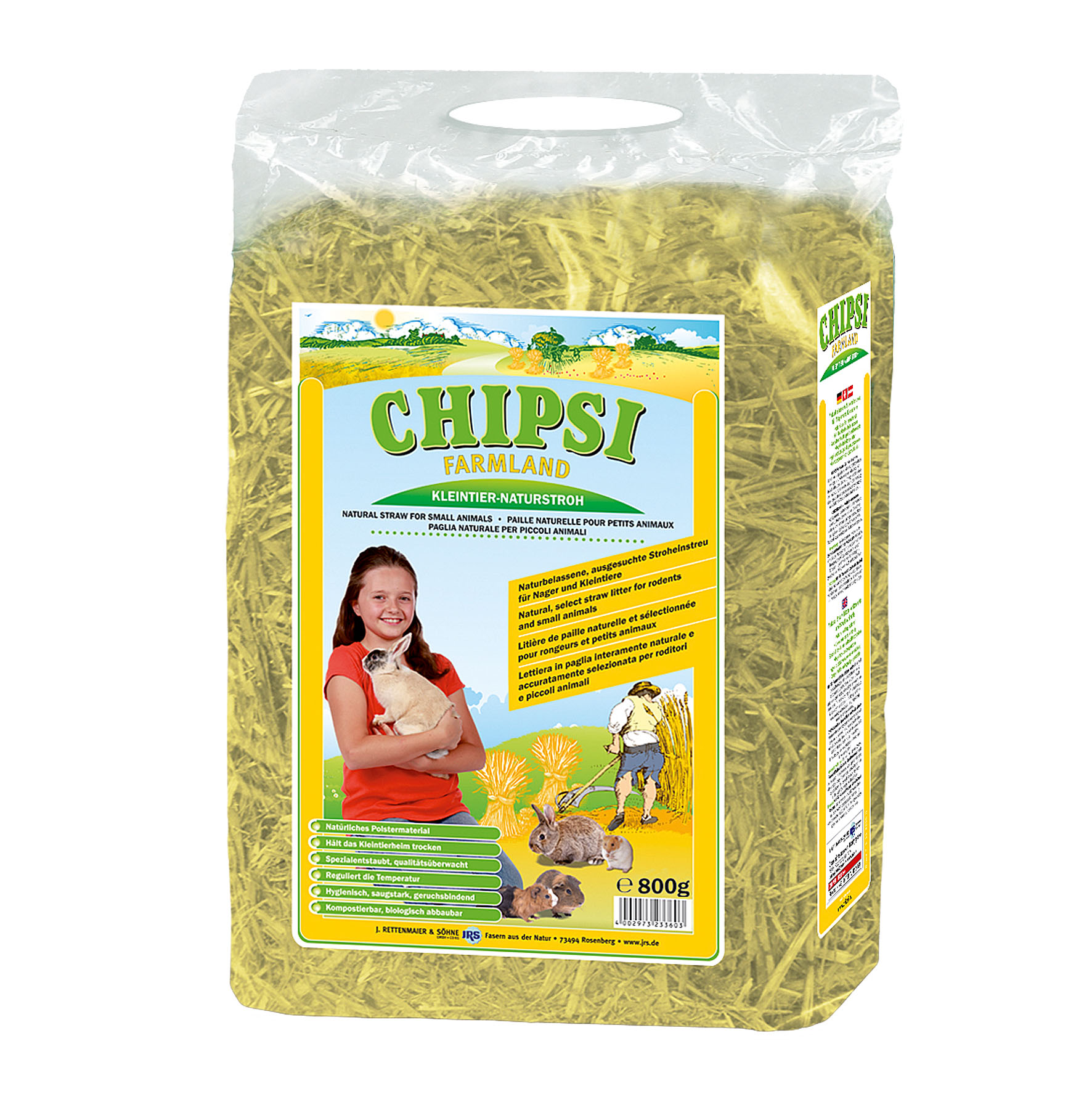 Chipsi Farmland Naturstroh-Einstreu, 800g