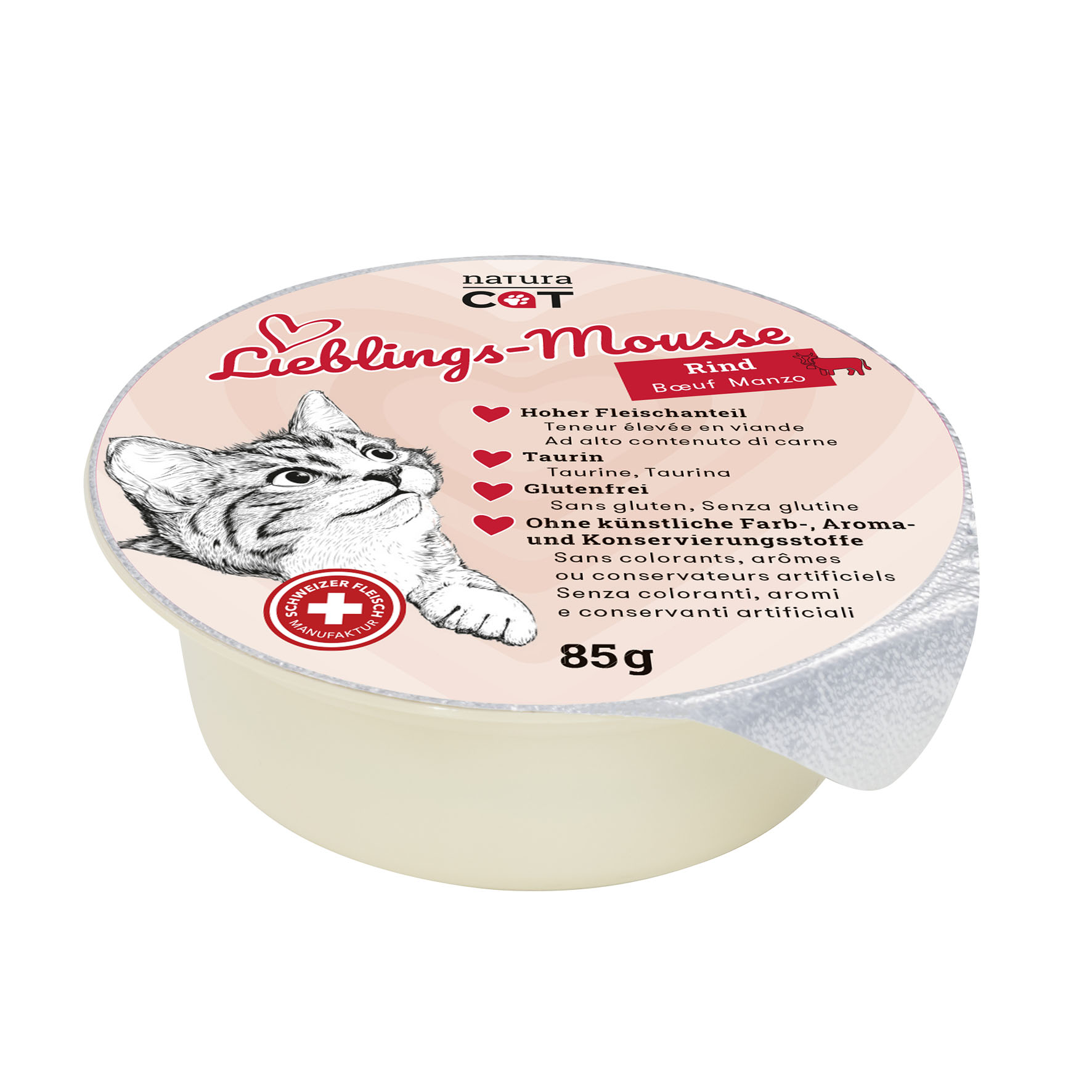 NaturaCat Lieblings-Mousse Rind, 12x85g